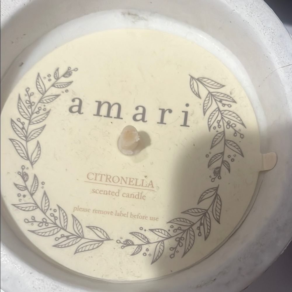 Cream Citronella Scented Candle